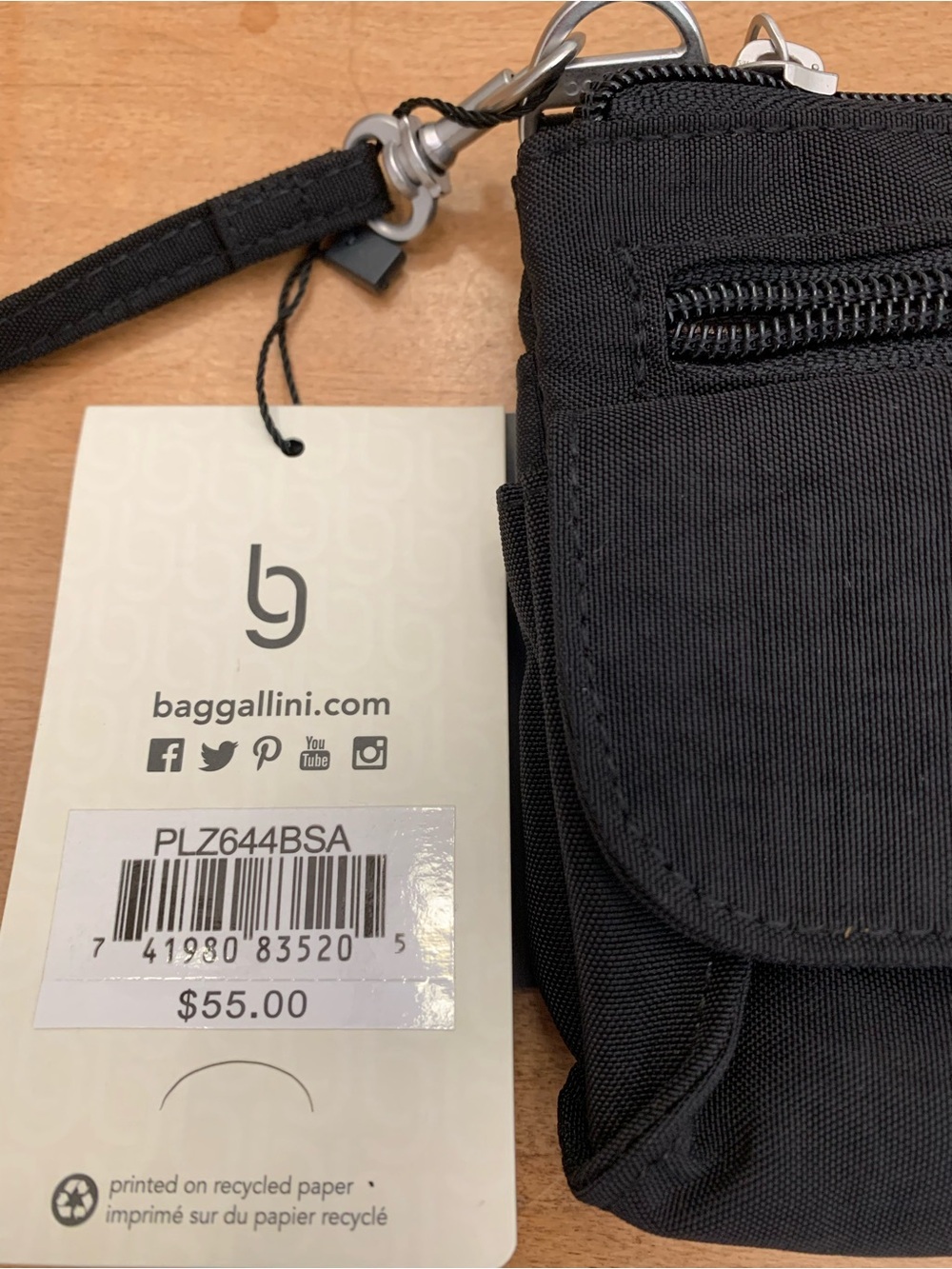 Baggallini Crossbody Black Plaza Mini Bag - Picture 11 of 11
